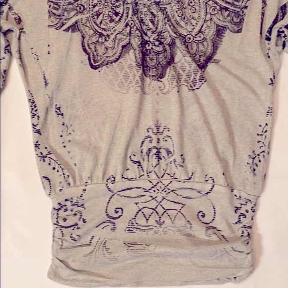 AMERICAN RAG GREY BLACK PRINT SWEATER SWEATSHIRT SHIRT TOP ⭐️⭐️⭐️⭐️⭐️ - Picture 4 of 6